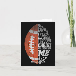 I Can Do All Things Through Christ Football Christ Card