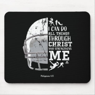 I Can Do All Things Through Christ Football Philip Mouse Pad