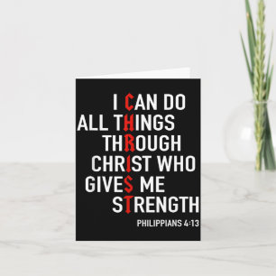 I Can Do All Things Through Christ God Christian Card