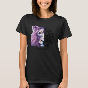 I Can Do All Things Through Christ Lion Bible vers T-Shirt