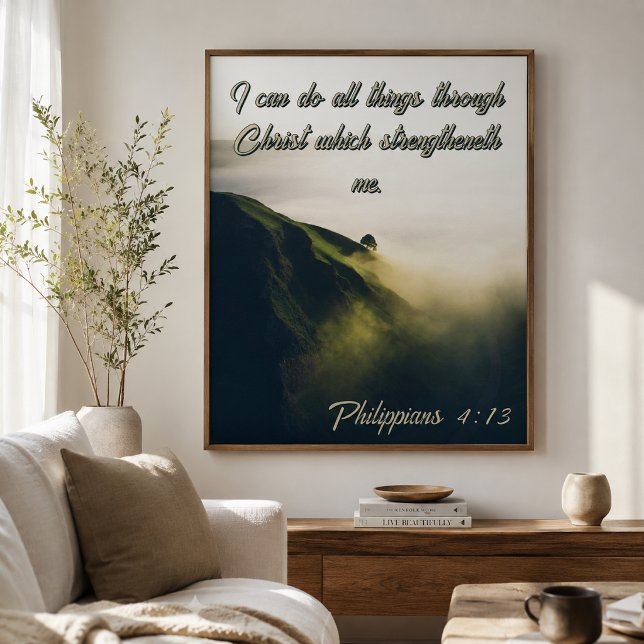 I can do all things through Christ Mountain Tree Poster (Creator Uploaded)
