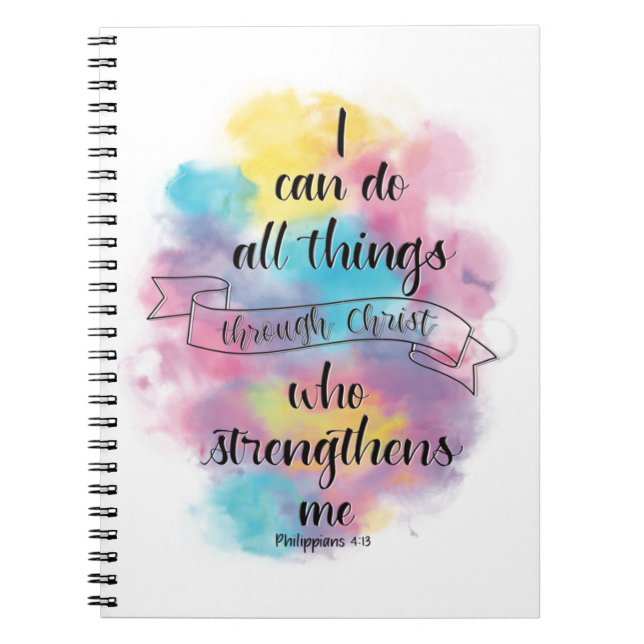 I can do all things through Christ  Notebook (Front)