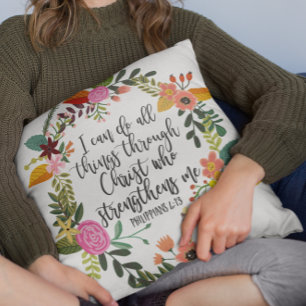 I can do all things through Christ, Philippians Cushion
