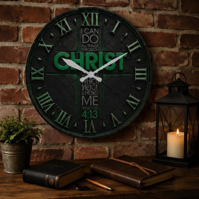 I Can Do All Things Through Christ Philippians  Large Clock (Creator Uploaded)