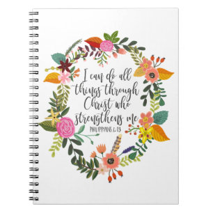 I can do all things through Christ Philippians Notebook