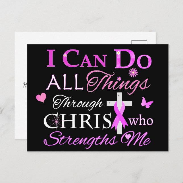 I CAN DO ALL Things Through CHRIST Postcard (Front/Back)