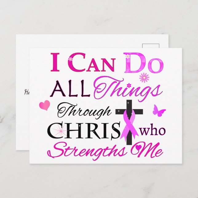I CAN DO ALL Things Through CHRIST Postcard (Front/Back)