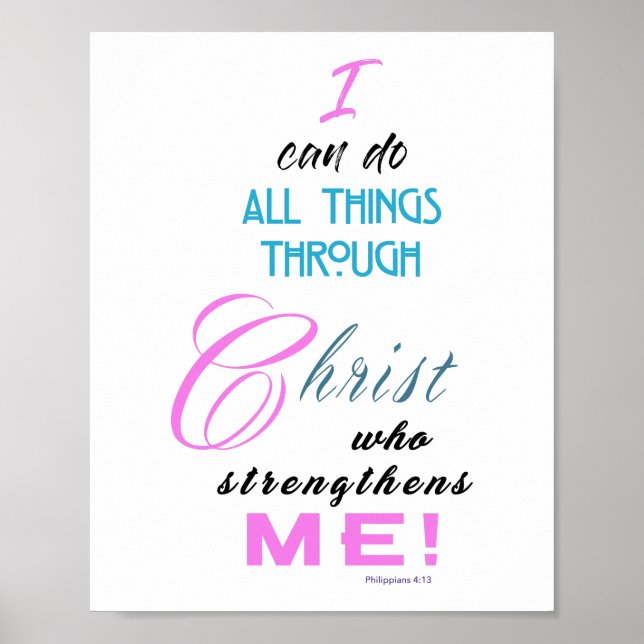 I can do all things through christ poster (Front)