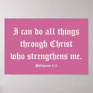I can do all things through Christ. Poster