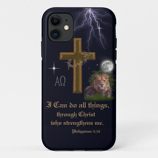 I can do all things through Christ scripture Case-Mate iPhone Case (Back)