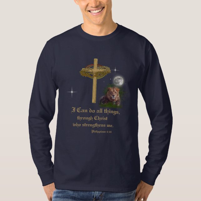 I can do all things through Christ scripture T-Shirt (Front)