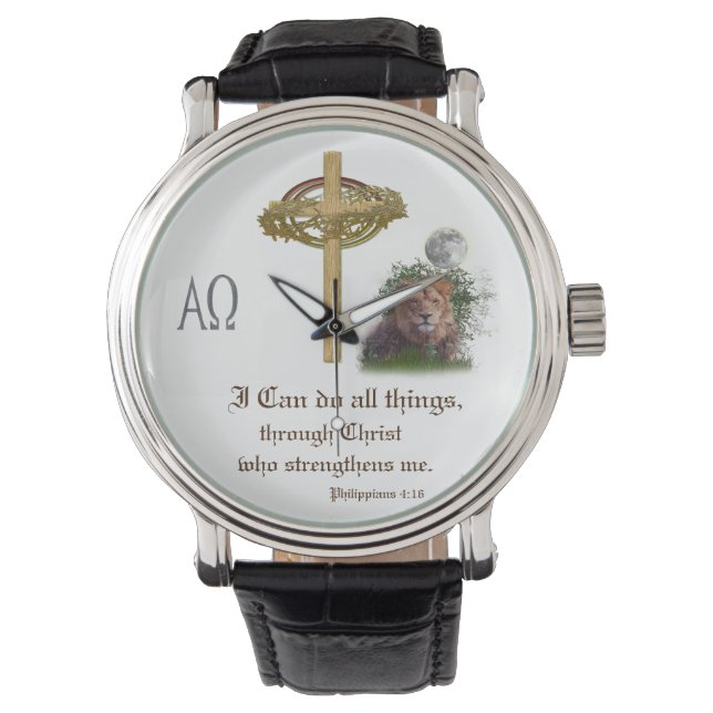 I can do all things through Christ scripture Watch (Front)