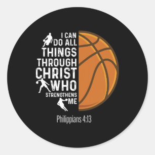 I Can Do All Things Through Christ - Sketll Player Classic Round Sticker