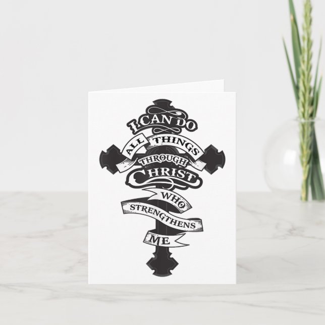 I Can Do All Things Through Christ Who Strengthens Card (Front)