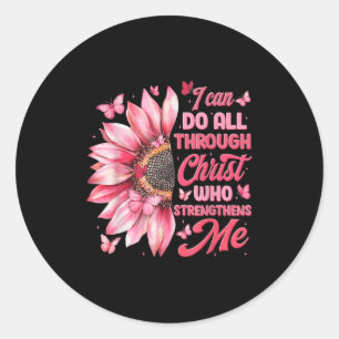 I Can Do All Things Through Christ Who Strengthens Classic Round Sticker