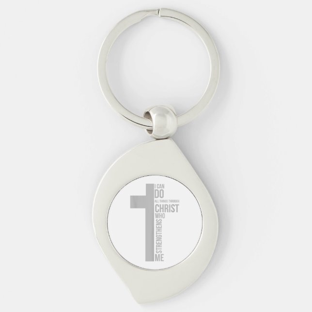 I Can Do All Things Through Christ Who Strengthens Key Ring (Front)