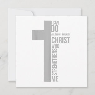 I Can Do All Things Through Christ Who Strengthens Thank You Card