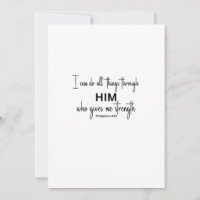 I can do all things through Him ....