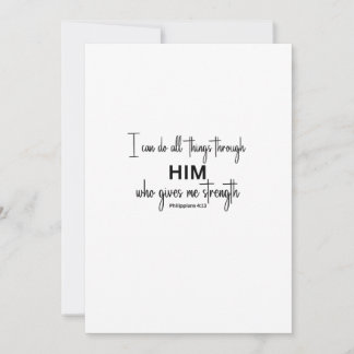I can do all things through Him .... Thank You Card