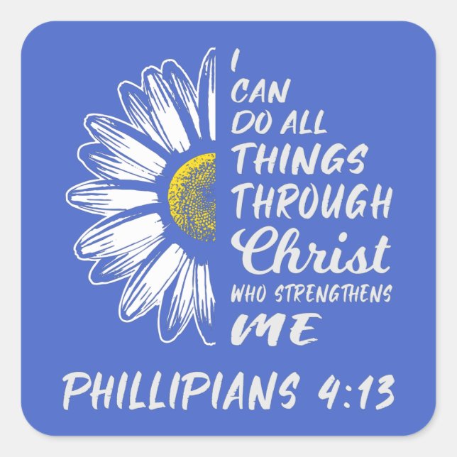 I CAN DO ALL THINGS THRU CHRIST Sticker (Front)