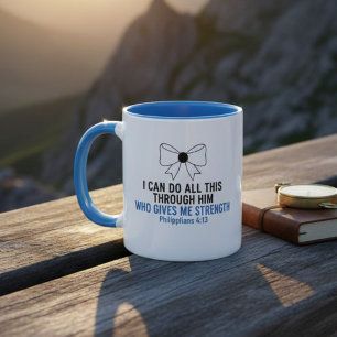I Can Do All This Bible Verse Two-Tone Mug