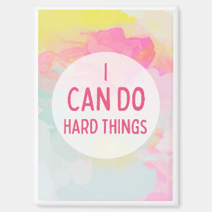 I Can Do Hard Things Pastel Watercolors Magnet
