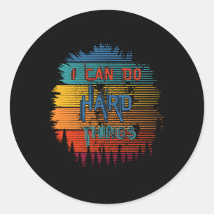 I Can Do Hard Things Rainbow Print Sticker