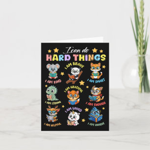 I Can Do Hard Things Teacher Back To School Childr Card