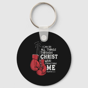 I Can Do Things Christian Boxing Quote Philipans 4 Key Ring