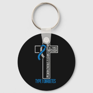 I Can Do Things Jesus Who Strenghtens Me Diabetes Key Ring