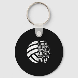 I Can Do Things Through Christ Volleyball Christia Key Ring