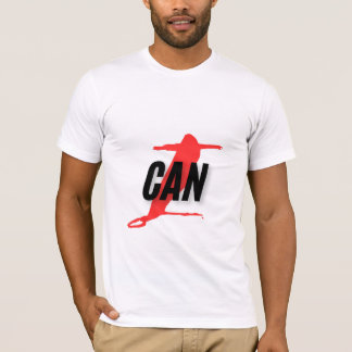 "I Can" Dynamic Red & Black Empowerment Word Art T-Shirt