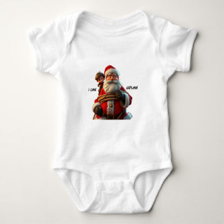 I Can Explain, Cartoon Santa Claus And Little Boy Baby Bodysuit