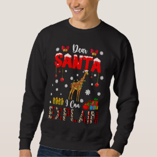 I Can Explain Christmas Lights Leopard Plaid Santa Sweatshirt