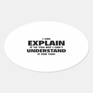 I Can Explain It To You But I Can’t Understand It Oval Sticker
