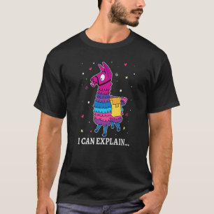 I Can Explain Llama  Alpaca Costume Llamas T-Shirt