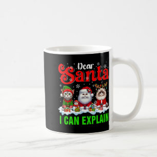 I Can Explain Xmas Three Santa Reindeer Elf Cats Coffee Mug