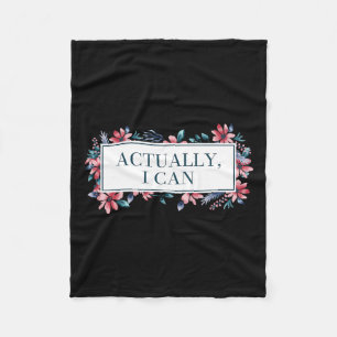 I Can Feminist Gender Equality Women's Rights Fleece Blanket