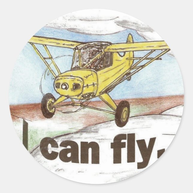 I Can Fly Classic Round Sticker (Front)