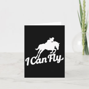 I Can Fly Horse Rider Funny Equine Lover Gift Men  Card