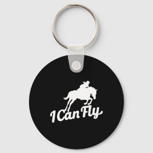 I Can Fly Horse Rider Funny Equine Lover Gift Men Key Ring