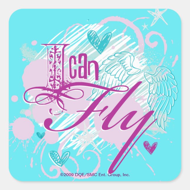I Can Fly Square Sticker (Front)