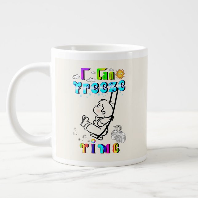 I Can Freeze Time Large Coffee Mug (Left)