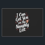 I Can Get You On The Naughty List Funny Christmas Wrapping Paper Sheet<br><div class="desc">I Can Get You On The Naughty List Funny Christmas</div>