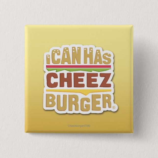 I Can Has Cheezburger (shadow) 15 Cm Square Badge (Front)