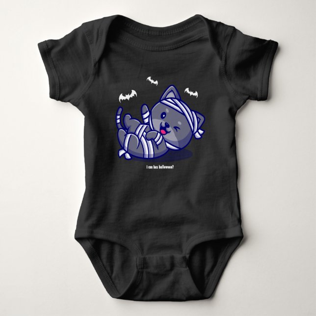 I Can Has Halloween? Baby Bodysuit (Front)