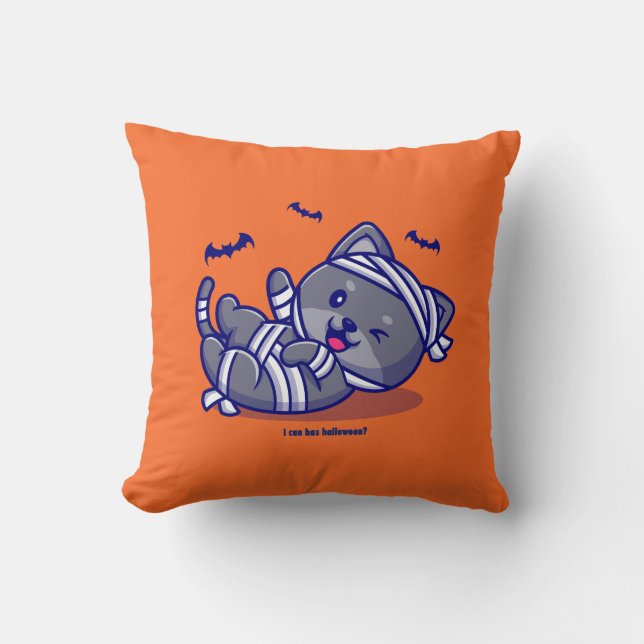 I Can Has Halloween? Cushion (Front)