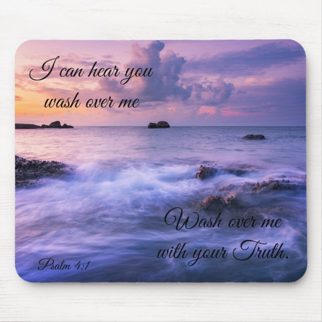 I Can Hear You Purple Ocean Mouse Pad (Front)