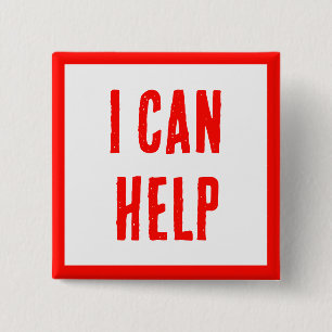 I CAN HELP! Buttons For Volunteers, Business