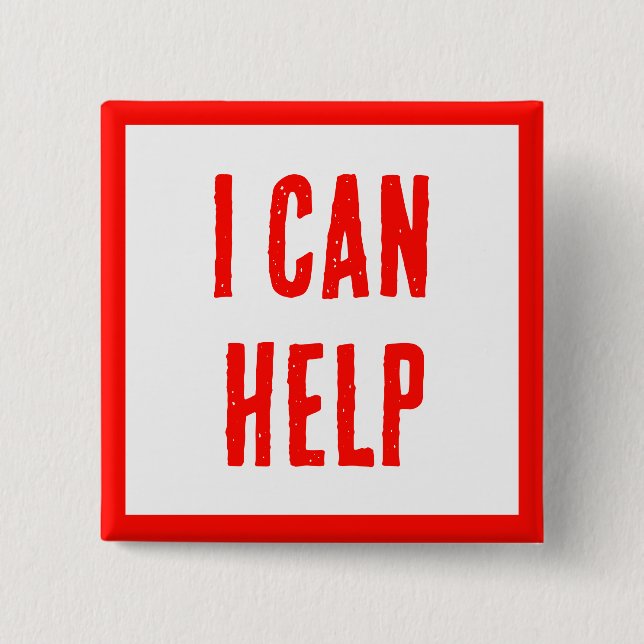 I CAN HELP! Buttons For Volunteers, Business (Front)